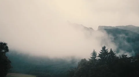 Clouds time lapse. mountain landscape Stock Footage 65453576