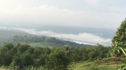 Clouds time lapse. Mountain valley landscape Stock Footage 157551495