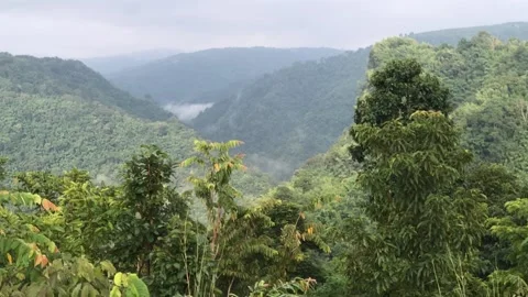 Clouds time lapse. Mountain valley landscape Stock Footage 157551502