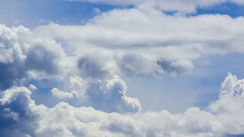 Clouds time lapse moved by energy of wind in sunny day outdoor Stock Footage 83264404