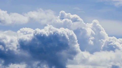 Clouds time lapse moved by energy of wind in sunny day outdoor Stock Footage 83264446