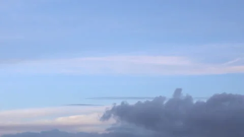 Clouds time lapse moving in blue sky 4K Stock Footage 147837893