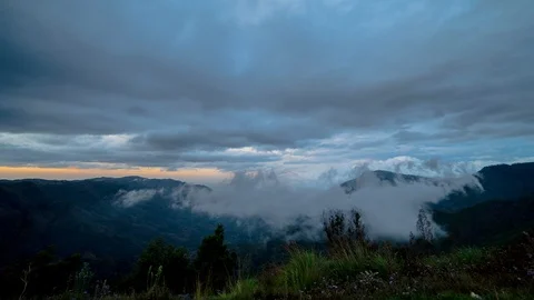 Clouds in time lapse moving fast covering screen Stock Footage 112328513