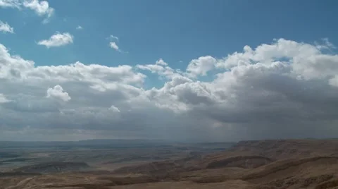 Clouds Time Lapse in the Negev desert, Israel Stock Footage 11118697