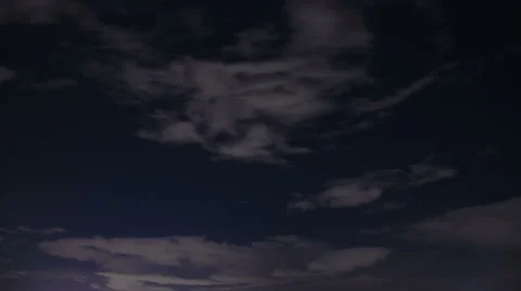 Clouds Time Lapse Night Stock Footage 31980312
