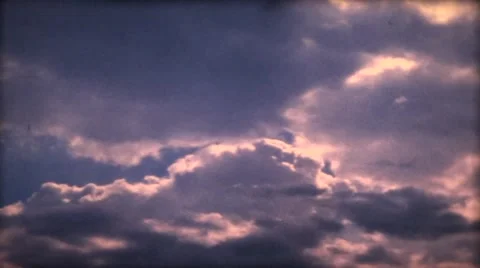 Clouds Time Lapse  old style  super 8   film  Stock Footage 42674269
