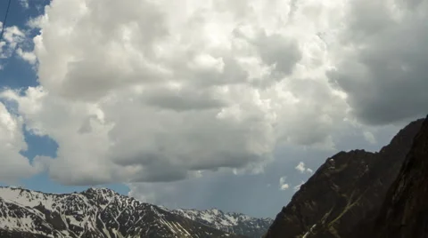 Clouds time lapse over alpine landscape Stock Footage 64966684