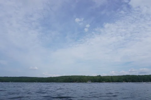 Clouds time lapse over a lake Stock Footage 190141951