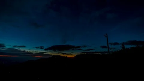 Clouds in time lapse over mountain range, Kodaikanal India 動画素材 112328583