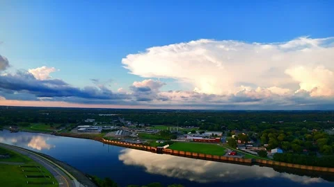 Clouds Time-Lapse Over River II Stock Footage 315191744