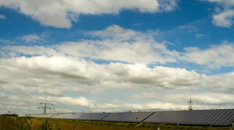Clouds time lapse over rural landscape Stock Footage 64999641