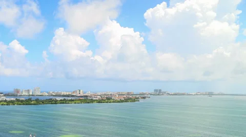 Clouds Time Lapse Pan Cancun Video stock 31980761