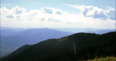 Clouds Time Lapse Pan Over Mountain Range Stockbeeldmateriaal 65411918