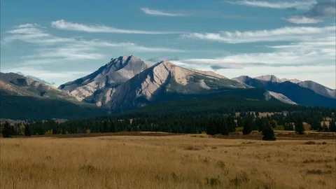 Clouds Time-lapse of Pristine Canadian Rockies Rocky Mountains in Alberta Canada 스톡 동영상 121268886