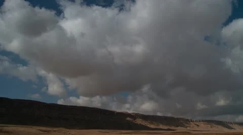 Clouds Time Lapse in the Ramon crater, Israel Stock Footage 11118693