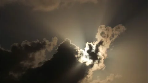 Clouds Time Lapse Revealing Sun Stock Footage 200850110
