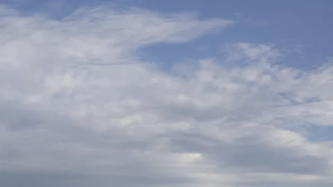 Clouds in time lapse shifting in the sky captured during a peaceful afternoon Stock Footage 318223792