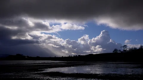 Clouds time lapse storm over coast of England UK 4K 動画素材 102619031