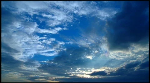 Clouds Time lapse with sunrise Stock Footage 842807