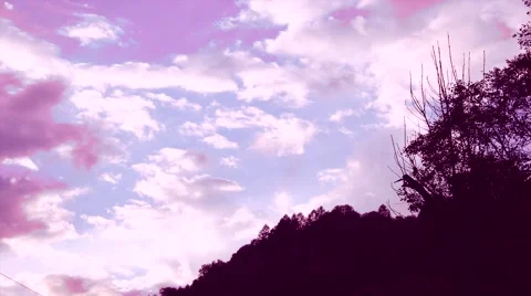 Clouds, Timelaps Blue Sky and sunrise. Видео 42464435