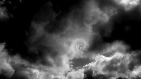 Clouds timelapse in black and white by day Stock Footage 90348722