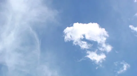 Clouds timelapse with blue sky Stock Footage 24821004