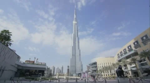 Clouds Timelapse of Burj Khalifa, Dubai Stock Footage 67197731