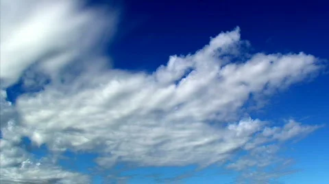 Clouds timelapse on dark blue Stock Footage 875074