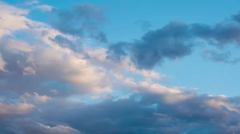 Clouds timelapse from day to night Stock Footage