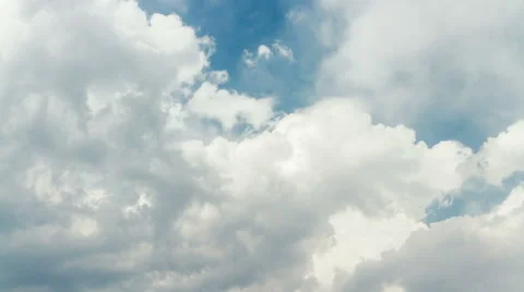 Clouds Timelapse In The Daytime. 4K Stock Footage 53484092