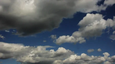 Clouds timelapse deep blue HD. Stock Footage 35286151