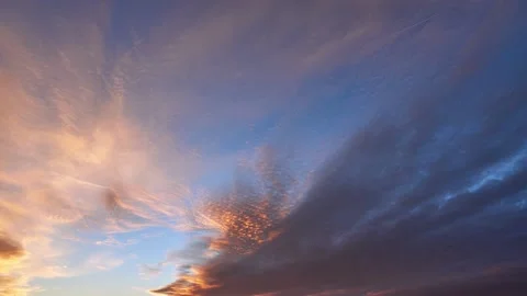 Clouds, timelapse, epic red sky, sunset Stock-Footage 166272729