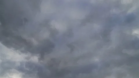 Clouds timelapse. Grey stormy and blue dramatic sky Stock Footage 153597937