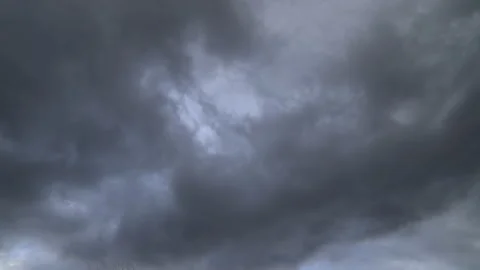 Clouds timelapse. Grey stormy and blue dramatic sky Stock Footage 153846081