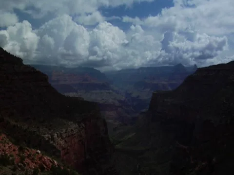 Clouds Timelapse Inside South Rim of the Grand Canyon Video stock 8557177