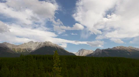 Clouds timelapse in Kananaskis canada Video stock 34456435