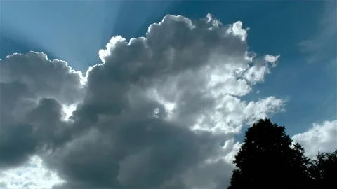Clouds Timelapse Light Rays Stock Footage 138396279