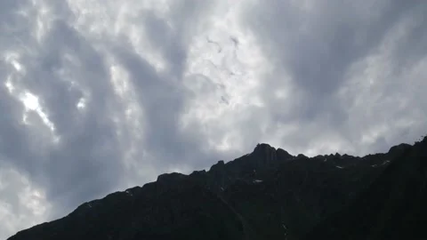 Clouds Timelapse in mountains, 4K (Chamonix, France) 스톡 동영상 235326379