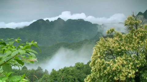 Clouds timelapse in mountains, China Stock-Footage 832094