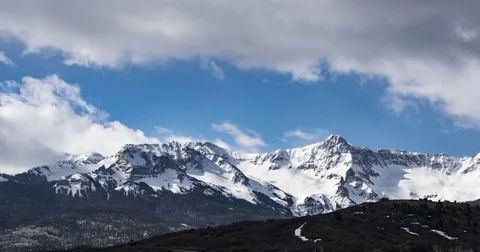 Clouds timelapse over San Juan Mountains, Colorado Rockies Stock Footage 75460315