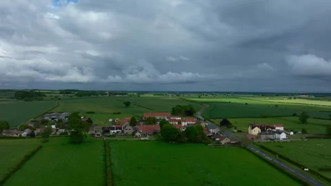 Clouds timelapse over small English village Stock-Footage 262895568