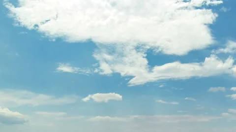 Clouds Timelapse, Summer Sky  - Full HD 1920X1080 Video captured with wide lens Stock Footage 39614913