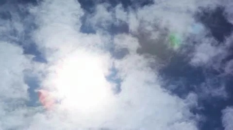 Clouds timelapse with sun Stock Footage 10907576
