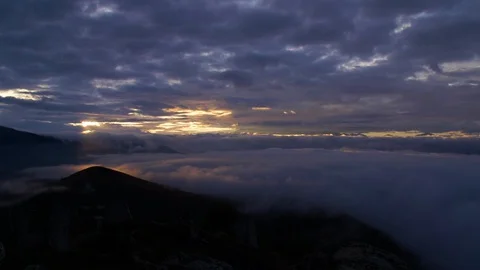 Clouds in timelapse at the sunset in abruzzo italy Video stock 127739358