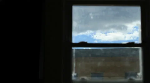 Clouds timelapse thru window Stock Footage 29654864