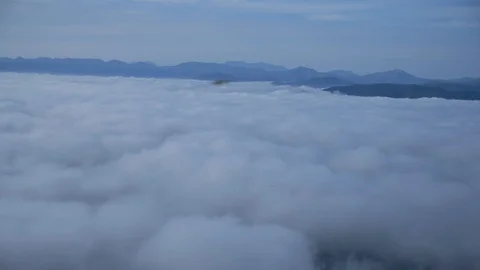 Clouds from the top of a mountain, India Stock Footage 118436443