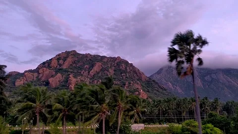 Clouds touching mountain Stock Footage 123818151