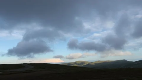 Clouds on the transalpine in Romania Stock Footage 160125978