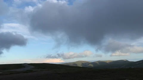 Clouds on the transalpine in Romania Video stock 160125988