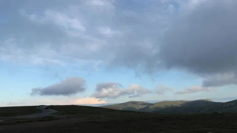 Clouds on the transalpine in Romania Stock Footage 160125989